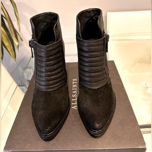 All SAINTS Suede Pointed Toe with Side Zip closure